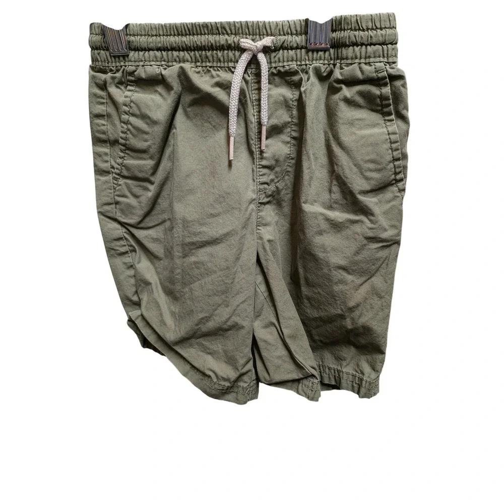 Old Navy Boys Olive Green Elastic Waist Functional Drawstring Shorts Size 5T